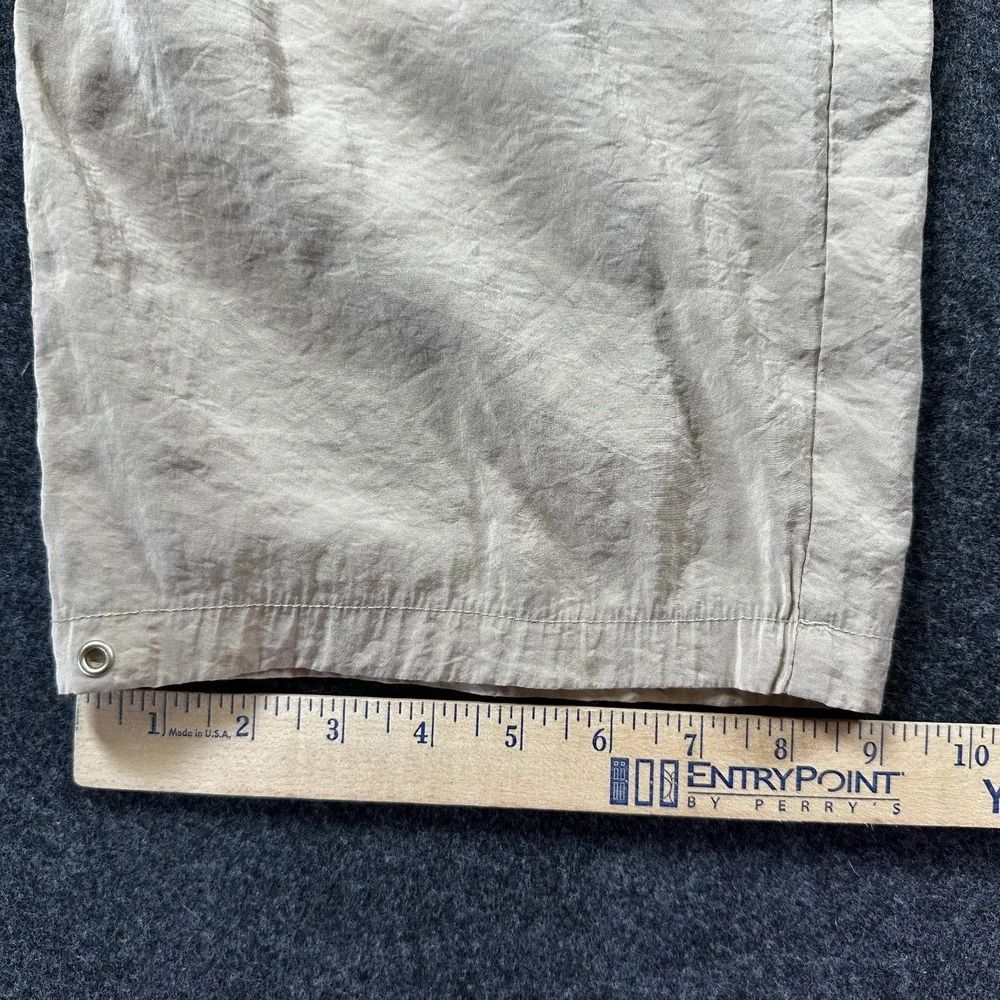 Joie Linen Blend Cargo Pants Sz LG Drawstring Beige  Cargo Pockets Elastic Waist